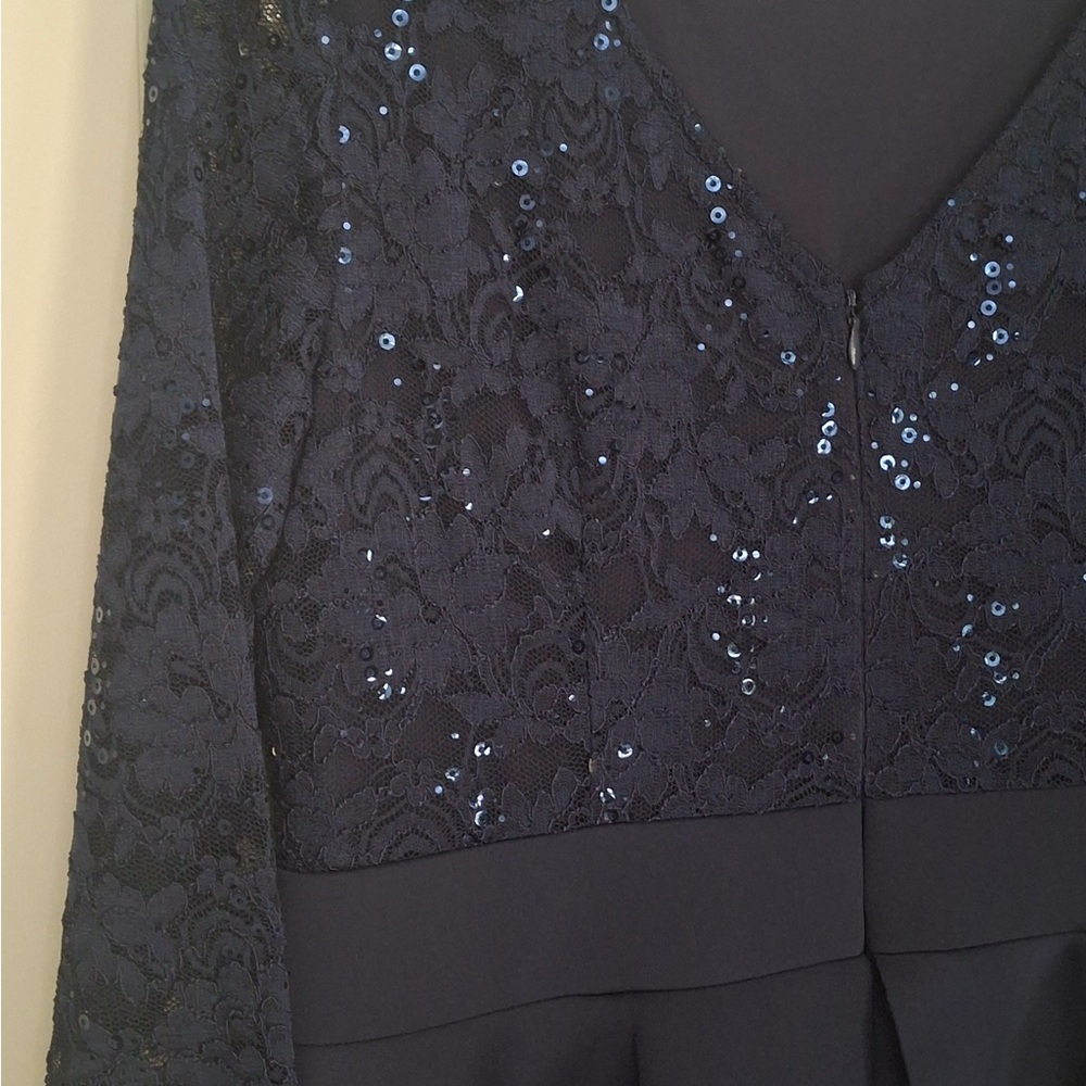 Jessica Howard Navy Lace Peplum Dress - Picture 14 of 16